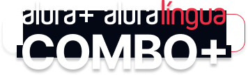 O Combo+, você pode aproveitar a Alura+ e o Alura lingua